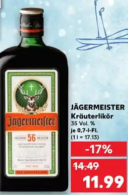 Kaufland JÄGERMEISTER Kräuterlikör Angebot