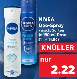 Kaufland NIVEA Deo-Spray Angebot