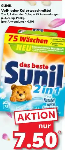 Kaufland SUNIL Voll- oder Colorwaschmittel Angebot