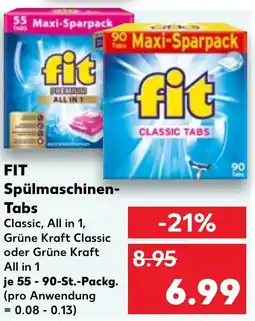 Kaufland FIT Spülmaschinen- Tabs Angebot