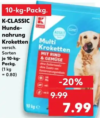 Kaufland K-CLASSIC Hundenahrung Kroketten Angebot