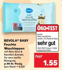 Kaufland BEVOLA BABY Feuchte Waschlappen Angebot