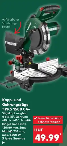 Kaufland PARKSIDE Kapp- und Gehrungssäge PKS 1500 C4 Angebot
