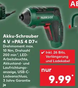 Kaufland PARKSIDE Akku-Schrauber 4 V PAS 4 D7 Angebot
