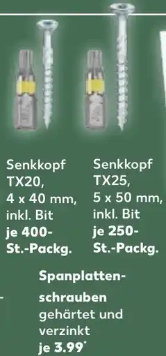 Kaufland PARKSIDE Spanplattenschrauben gehärtet Angebot