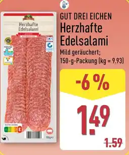 Aldi Nord GUT DREI EICHEN Herzhafte Edelsalami Angebot
