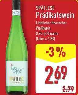Aldi Nord SPÄTLESE Prädikatswein Angebot