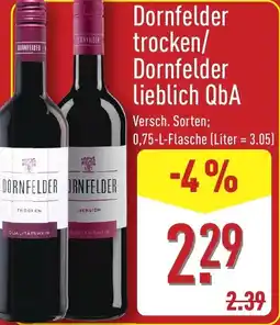 Aldi Nord Dornfelder trocken/ Dornfelder lieblich QbA Angebot