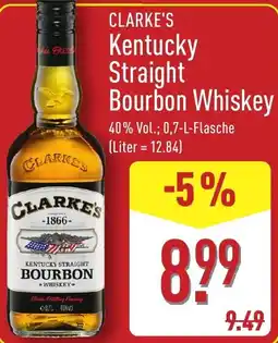 Aldi Nord CLARKE'S Kentucky Straight Bourbon Whiskey Angebot