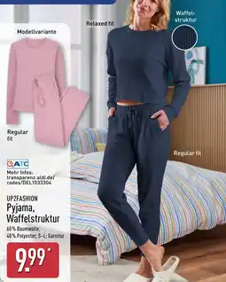 Aldi Nord UP2FASHION Pyjama, Waffelstruktur Angebot