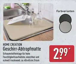Aldi Nord HOME CREATION Geschirr-Abtropfmatte Angebot
