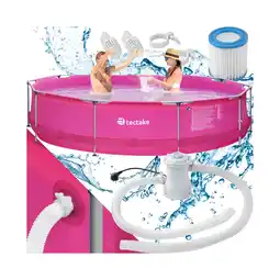 Netto Marken-Discount tectake Swimming Pool, rund, reißfestes PVC-Gewebe, 360 x 76 cm Angebot