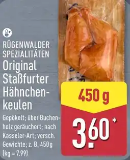 Aldi Nord RÜGENWALDER SPEZIALITÄTEN Original Staßfurter Hähnchenkeulen Angebot