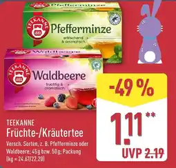 Aldi Nord TEEKANNE Früchte-/Kräutertee Angebot