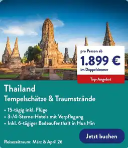 Aldi Nord Thailand Tempelschätze & Traumstrände Angebot