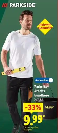 Lidl Parkside Arbeits bundhose Angebot