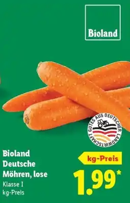 Lidl Bioland Deutsche Möhren, lose Angebot