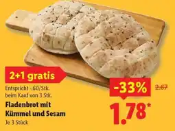 Lidl Fladenbrot mit Kümmel und Sesam Angebot