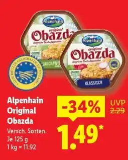 Lidl Alpenhain Original Obazda Angebot