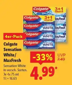 Lidl Colgate Colgate Sensation White/ MaxFresh Angebot