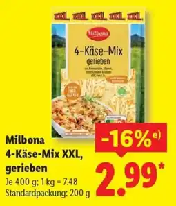 Lidl Milbona 4-Käse-Mix XXL, gerieben Angebot