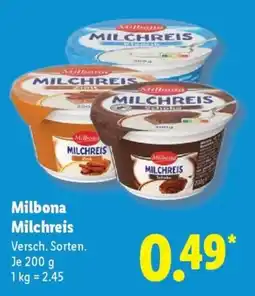 Lidl Milbona Milchreis Angebot
