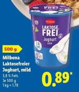 Lidl Milbond Laktosefreier Joghurt, mild Angebot