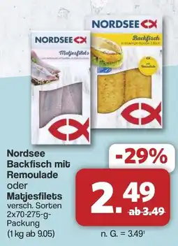 Famila Nord West Nordsee Backfisch mit Remoulade oder Matjesfilets Angebot