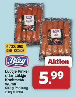 Famila Nord West Bley Lüttje Pinkel oder Lüttje Kochmettwurst Angebot
