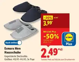 Lidl Esmara Men Hausschuhe Angebot