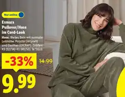 Lidl Esmara Pullover/Hose im Cord-Look Angebot
