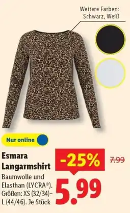 Lidl Esmara Langarmshirt Angebot