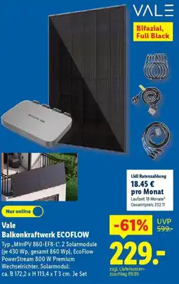 Lidl Vale Balkonkraftwerk ECOFLOW Angebot