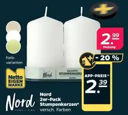 NETTO Nord 2er-Pack Stumpenkerzen Angebot