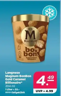 NETTO Langnese Magnum BonBon Gold Caramel Billionaire Angebot