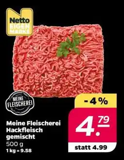 NETTO Meine Fleischerei Hackfleisch gemischt Angebot
