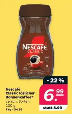 NETTO Nescafé Classic löslicher Bohnenkaffee Angebot