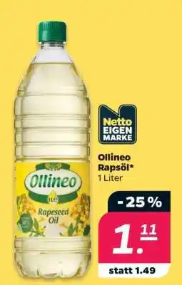 NETTO Ollineo Rapsöl Angebot