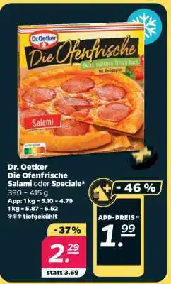 NETTO Dr. Oetker Die Ofenfrische Salami oder Speciale Angebot
