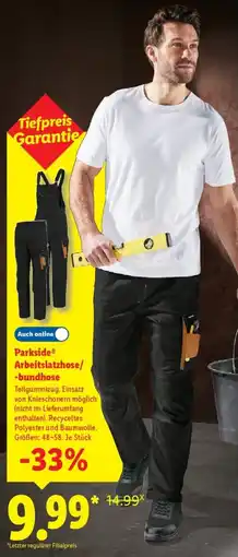 Lidl Parkside Arbeitslatzhose/ bundhose Angebot