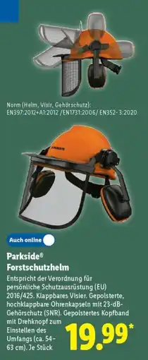 Lidl Parkside Forstschutzhelm Angebot