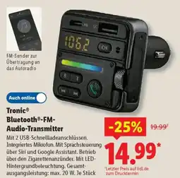 Lidl Tronic Bluetooth-FM Audio-Transmitter Angebot