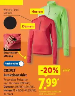 Lidl CRIVIT Funktionsshirt Herren-Damen Angebot