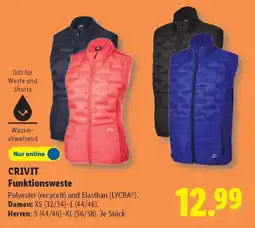Lidl CRIVIT Funktionsweste Damen Herren Angebot