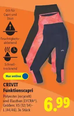Lidl CRIVIT Funktionscapri Angebot