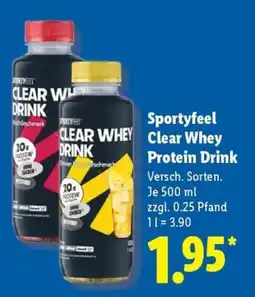 Lidl Sportyfeel Clear Whey Protein Drink Angebot