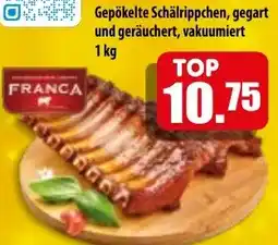 Mix Markt FRANCA Gepökelte Schälrippchen, gegart und geräuchert, vakuumiert Angebot