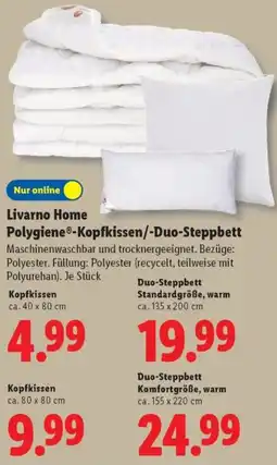 Lidl Livarno Home Polygiene Kopfkissen/-Duo-Steppbett Angebot