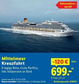 Lidl Mittelmeer Kreuzfahrt Angebot