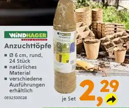 Globus Baumarkt WINDHAGER Anzuchttöpfe Angebot